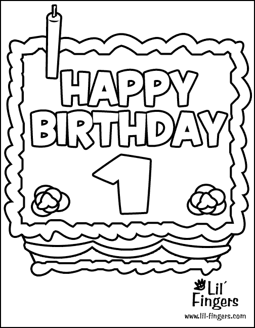 baby 1st birthday coloring pages - photo #17
