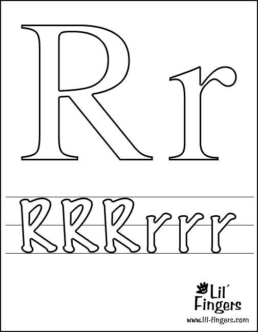 letter r coloring