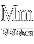 Letter m : click on me to open in a larger window