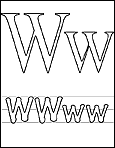 Letter w : click on me to open in a larger window
